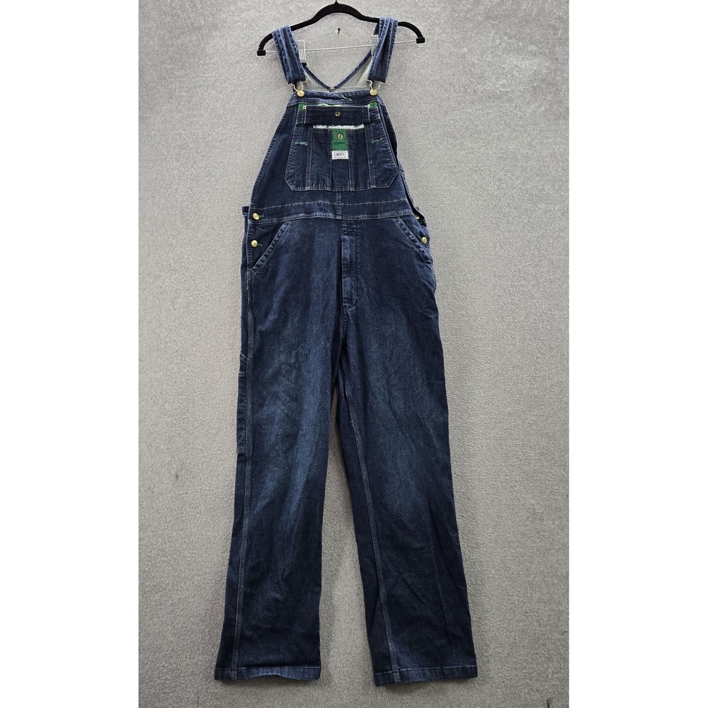 VINTAGE Liberty Men Overalls 36X30 Blue Denim Bib Utility Work Dungarees Farm